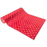 red-velvet-and-gold-glitter-spots-christmas-table-runner-3m|83314|Luck and Luck|2